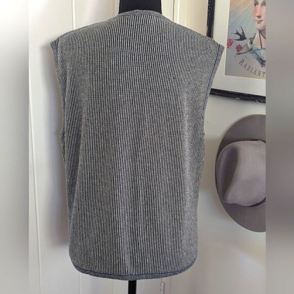 Ermenegildo Zegna Button Up Sweater Vest MD Preppy Quiet Luxury Cozy Academia - Picture 6 of 8